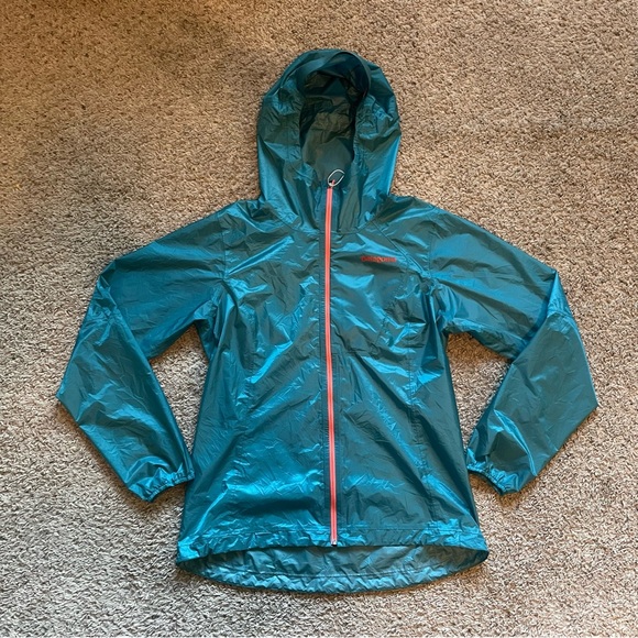 Patagonia Jackets & Blazers - Patagonia Jacket Womens Medium Blue Hooded Windbreaker Full Zip Outdoor Polyamid